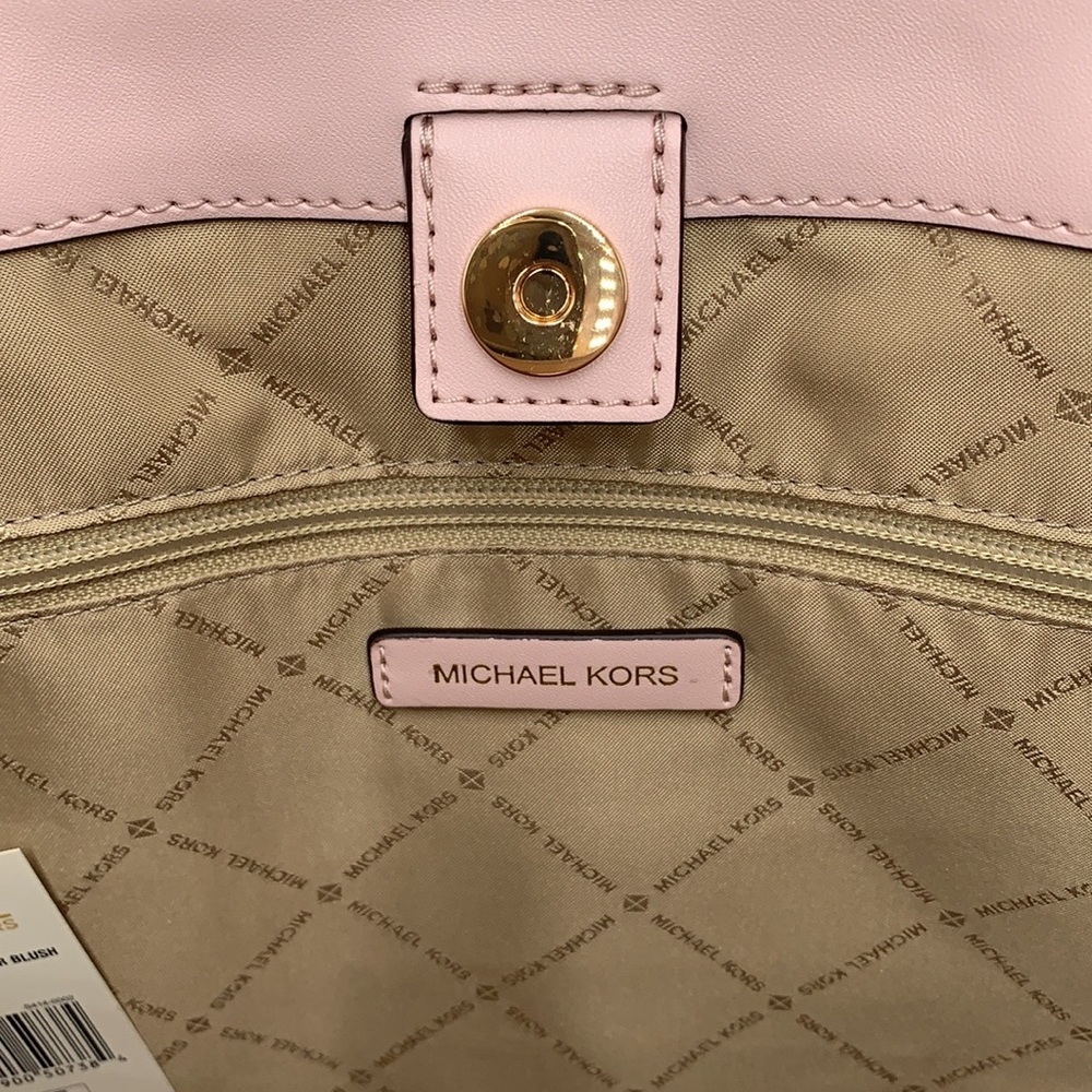 MICHAEL KORS SIENNA Large Tote Shoulder BAG In POWDER BLUSH Leather Canvas - Picture 15 of 16